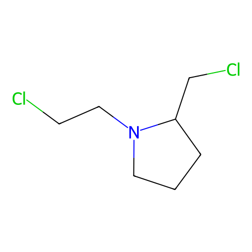 1-(2-Chloroethyl)-2-(chloromethyl)pyrrolidine structure