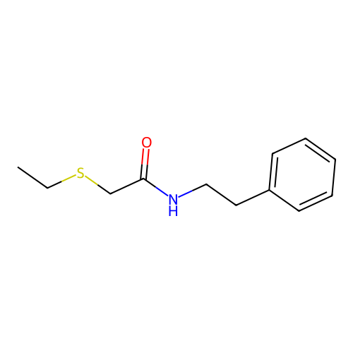 2-(Ethylthio)-N-(2-phenylethyl)acetamide structure