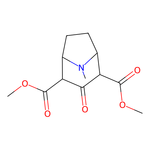 Dimethyl 8-methyl-3-oxo-8-azabicyclo[3.2.1]octane-2,4-dicarboxylate structure
