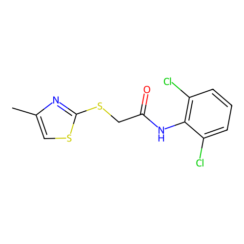 N-(2,6-dichlorophenyl)-2-[(4-methyl-1,3-thiazol-2-yl)sulfanyl]acetamide structure