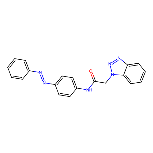 1H-Benzotriazole-1-acetamide, N-[4-[(1E)-2-phenyldiazenyl]phenyl]- structure