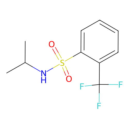 N-(propan-2-yl)-2-(trifluoromethyl)benzene-1-sulfonamide structure