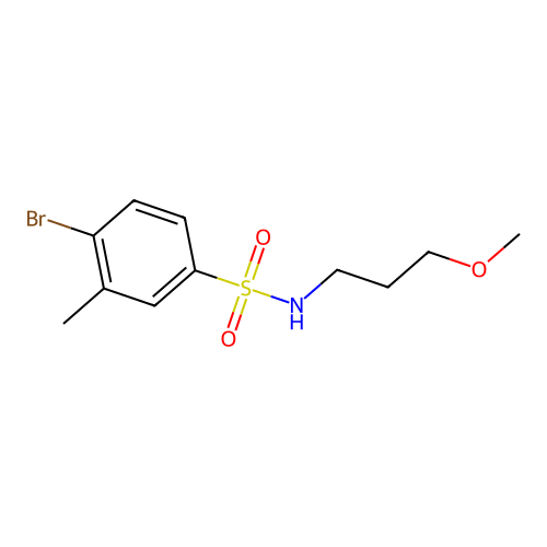 4-bromo-N-(3-methoxypropyl)-3-methylbenzenesulfonamide structure