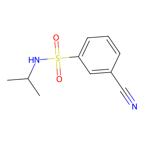 3-cyano-N-propan-2-ylbenzenesulfonamide structure