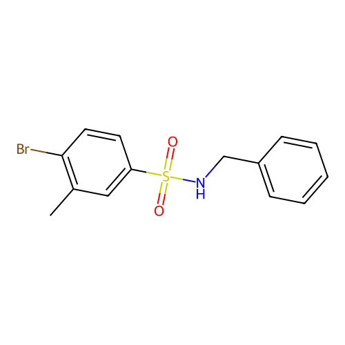 N-benzyl-4-bromo-3-methylbenzenesulfonamide structure