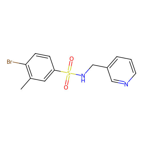 4-bromo-3-methyl-N-(3-pyridinylmethyl)benzenesulfonamide structure