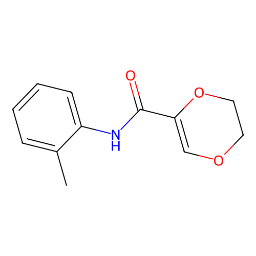 N-(2-methylphenyl)-2,3-dihydro-1,4-dioxine-5-carboxamide structure