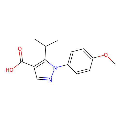 1-(4-Methoxyphenyl)-5-(propan-2-YL)-1H-pyrazole-4-carboxylic acid structure
