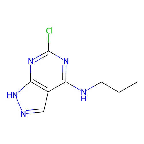 6-chloro-N-propyl-1H-pyrazolo[5,4-d]pyrimidin-4-amine structure