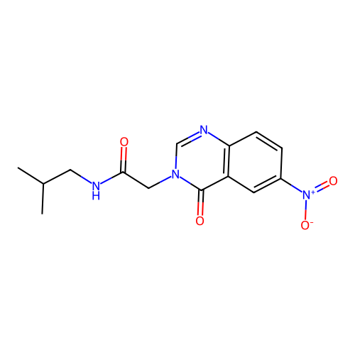 N-isobutyl-2-(6-nitro-4-oxoquinazolin-3(4H)-yl)acetamide structure