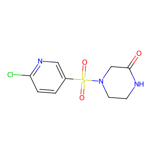 4-((6-Chloro-3-pyridinyl)sulfonyl)-2-piperazinone structure