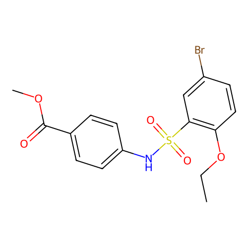 Methyl 4-(5-bromo-2-ethoxyphenylsulfonamido)benzoate structure