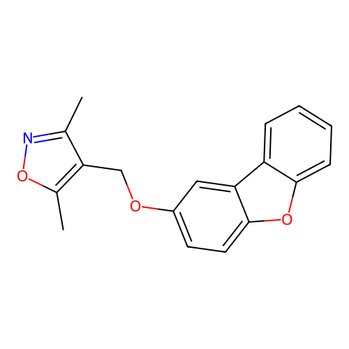 4-(Dibenzofuran-2-yloxymethyl)-3,5-dimethyl-1,2-oxazole structure