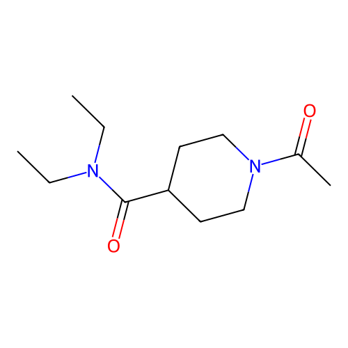 Isonipecotamide, 1-acetyl-N,N-diethyl- structure