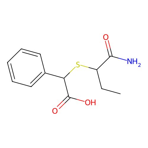 2-(1-Amino-1-oxobutan-2-yl)sulfanyl-2-phenylacetic acid structure