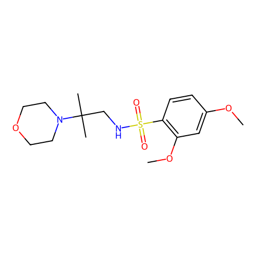 2,4-Dimethoxy-N-(2-methyl-2-morpholinopropyl)benzenesulfonamide structure