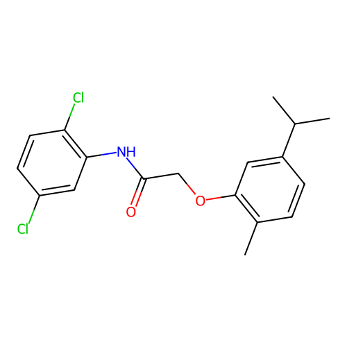 N-(2,5-dichlorophenyl)-2-(2-methyl-5-propan-2-ylphenoxy)acetamide structure