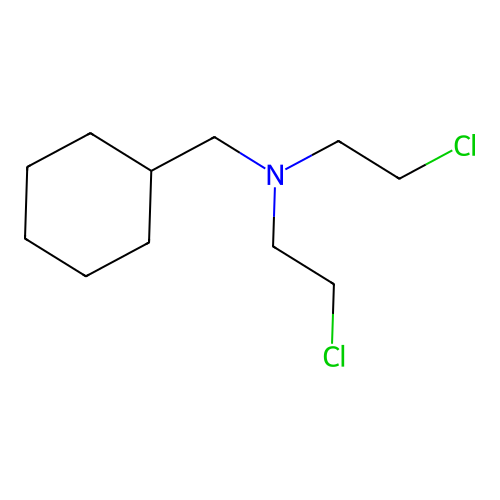 2-chloro-N-(2-chloroethyl)-N-(cyclohexylmethyl)ethanamine structure