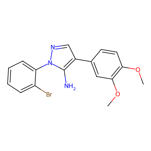 1-(2-Bromophenyl)-4-(3,4-dimethoxyphenyl)-1H-pyrazol-5-amine structure