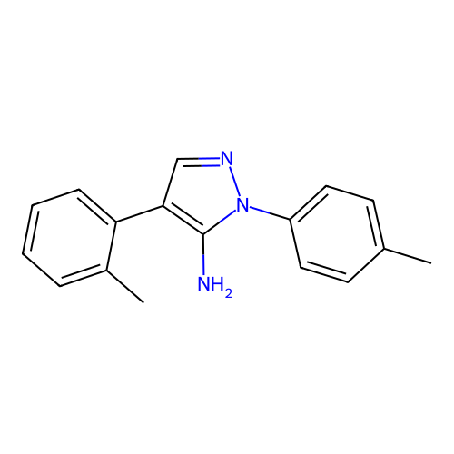 4-o-Tolyl-2-p-tolyl-2H-pyrazol-3-ylamine structure