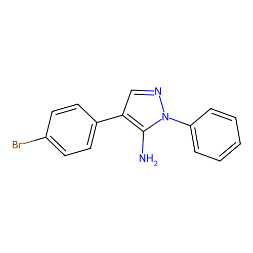4-(4-Bromophenyl)-1-phenyl-1H-pyrazol-5-amine structure