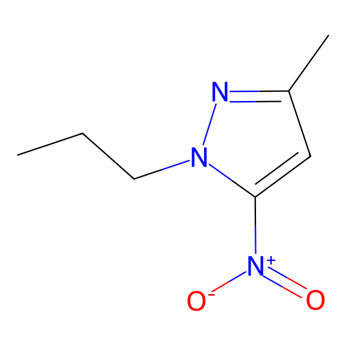 3-methyl-5-nitro-1-propyl-1H-pyrazole structure