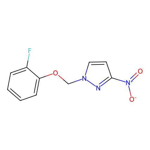 1-((2-Fluorophenoxy)methyl)-3-nitro-1H-pyrazole structure