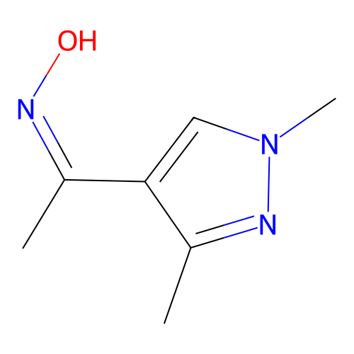 1-(1,3-Dimethyl-1H-pyrazol-4-yl)ethanone oxime structure