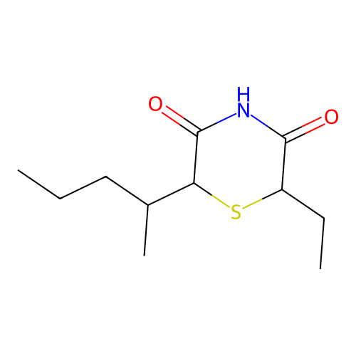 2-Ethyl-6-pentan-2-ylthiomorpholine-3,5-dione structure