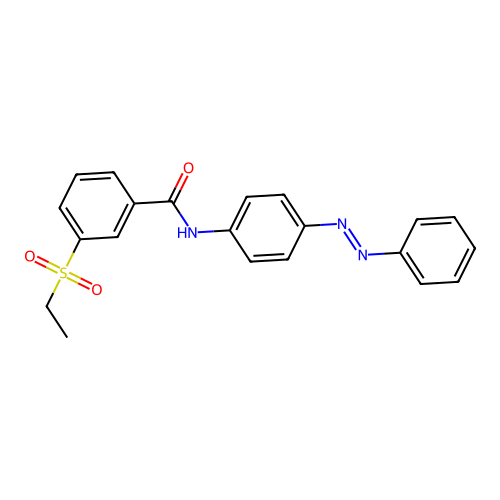 (E)-3-(ethylsulfonyl)-N-(4-(phenyldiazenyl)phenyl)benzamide structure