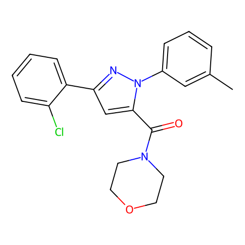 [3-(2-Chlorophenyl)-1-(3-methylphenyl)pyrazol-5-yl]-morpholin-4-ylmethanone structure