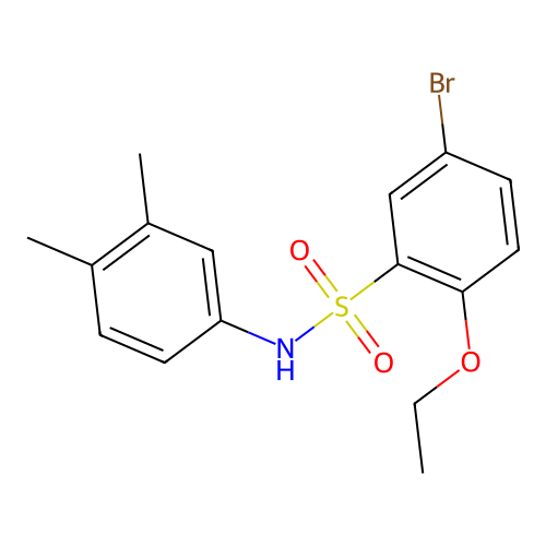 5-bromo-N-(3,4-dimethylphenyl)-2-ethoxybenzenesulfonamide structure