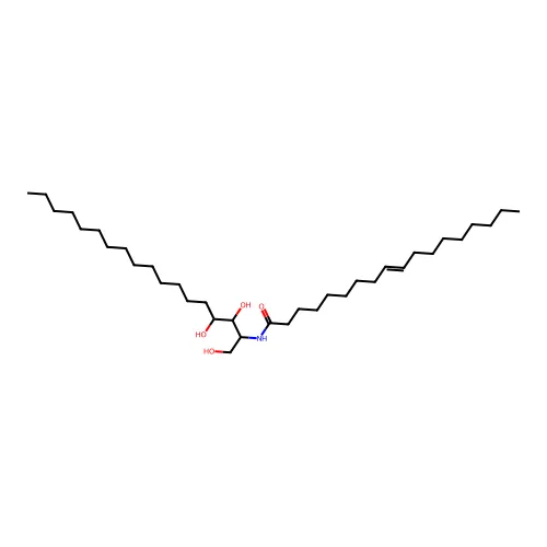 (E)-N-(1,3,4-三羟基八十正-2-基)十八-9-烯酰胺 structure