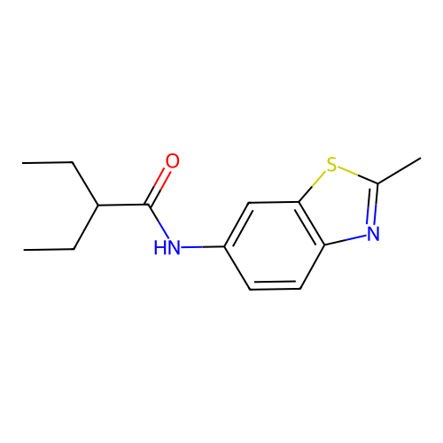 2-ethyl-N-(2-methyl-1,3-benzothiazol-6-yl)butanamide structure