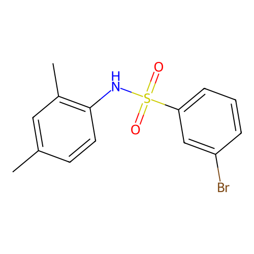 3-bromo-N-(2,4-dimethylphenyl)benzenesulfonamide structure