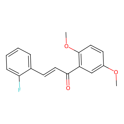 (2E)-1-(2,5-Dimethoxyphenyl)-3-(2-fluorophenyl)prop-2-en-1-one structure
