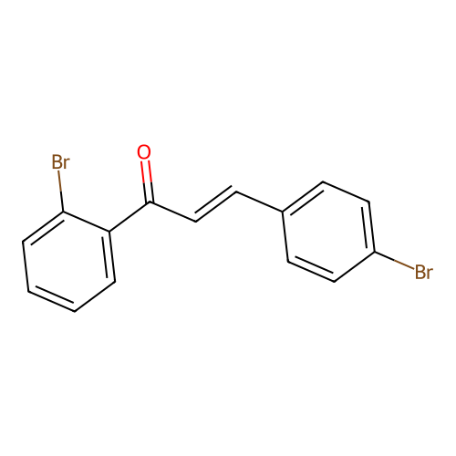 (E)-1-(2-bromophenyl)-3-(4-bromophenyl)prop-2-en-1-one structure
