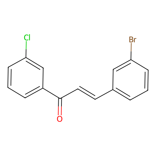 (2E)-3-(3-Bromophenyl)-1-(3-chlorophenyl)prop-2-en-1-one structure