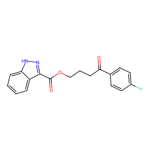 [4-(4-fluorophenyl)-4-oxobutyl] 1H-indazole-3-carboxylate structure