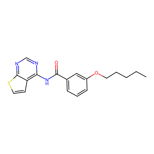 3-(Pentyloxy)-N-{thieno[2,3-D]pyrimidin-4-YL}benzamide structure