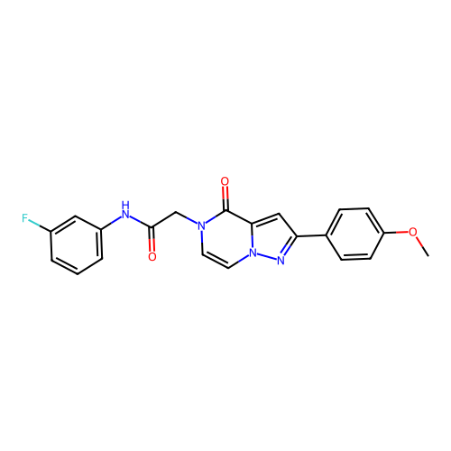 N-(3-fluorophenyl)-2-[2-(4-methoxyphenyl)-4-oxo-4H,5H-pyrazolo[1,5-a]pyrazin-5-yl]acetamide structure