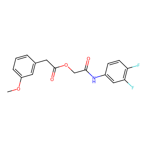 [2-(3,4-Difluoroanilino)-2-oxoethyl] 2-(3-methoxyphenyl)acetate structure