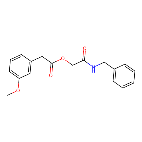2-(Benzylamino)-2-oxoethyl (3-methoxyphenyl)acetate structure