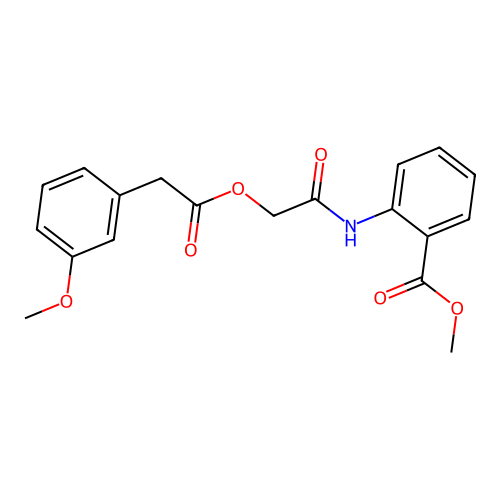 Methyl 2-[({[(3-methoxyphenyl)acetyl]oxy}acetyl)amino]benzoate structure