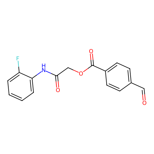 2-[(2-Fluorophenyl)amino]-2-oxoethyl 4-formylbenzoate structure