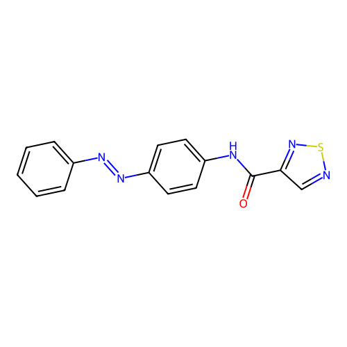 N-[4-[(1E)-2-Phenyldiazenyl]phenyl]-1,2,5-thiadiazole-3-carboxamide structure