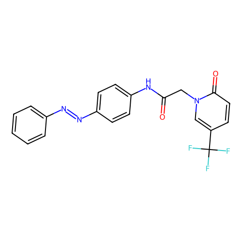 1(2H)-Pyridineacetamide, 2-oxo-N-[4-[(1E)-2-phenyldiazenyl]phenyl]-5-(trifluoromethyl)- structure