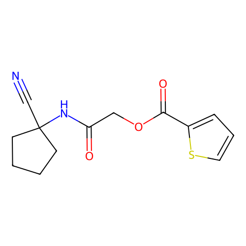 [(1-Cyanocyclopentyl)carbamoyl]methyl thiophene-2-carboxylate structure