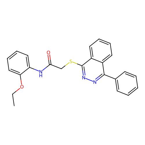 N-(2-ethoxyphenyl)-2-[(4-phenylphthalazin-1-yl)sulfanyl]acetamide structure