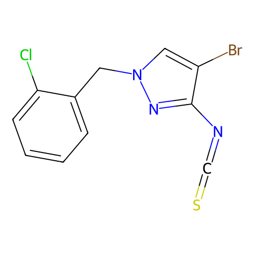 4-bromo-1-(2-chlorobenzyl)-3-isothiocyanato-1H-pyrazole structure